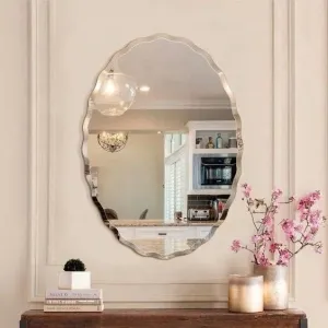 MERKEZI ART MB26 Wall Mirror for Bathroom, Living Room, Bedroom, Makeup Room (18 x 24 Inch, Simple Mirror)