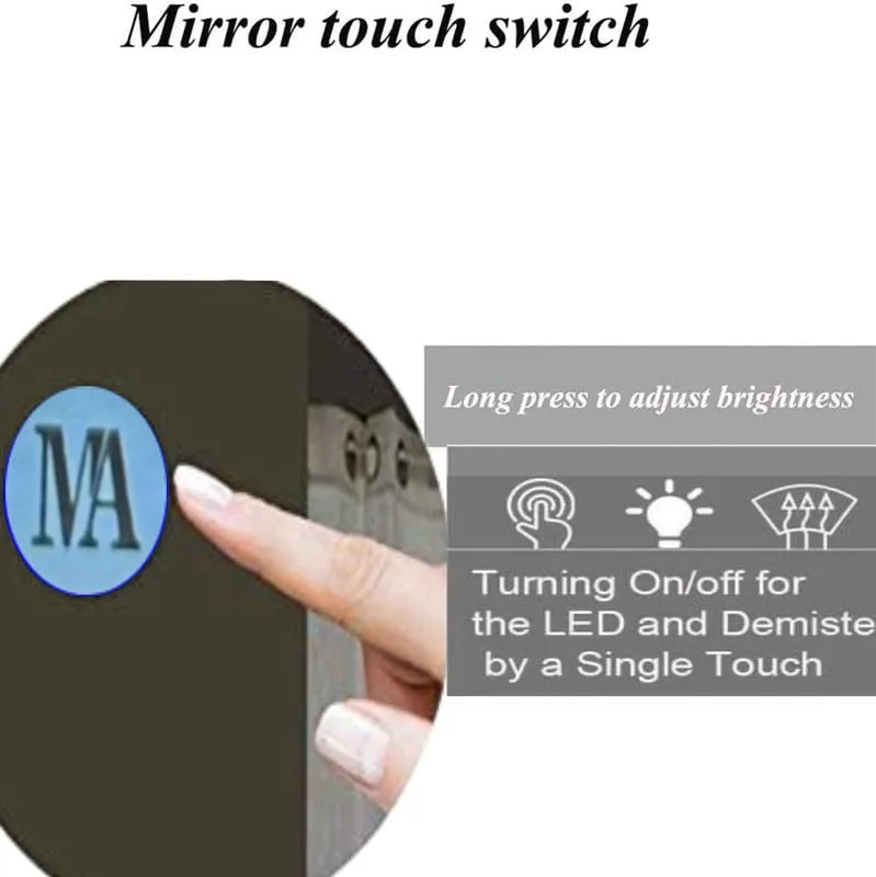MERKEZI ART ME01 LED Light Mirror for Wall, Bathroom, Bedroom, Living Room, Makeup Room, 3 in 1 Color Light Wall Mirror (18 x 24 Inch)