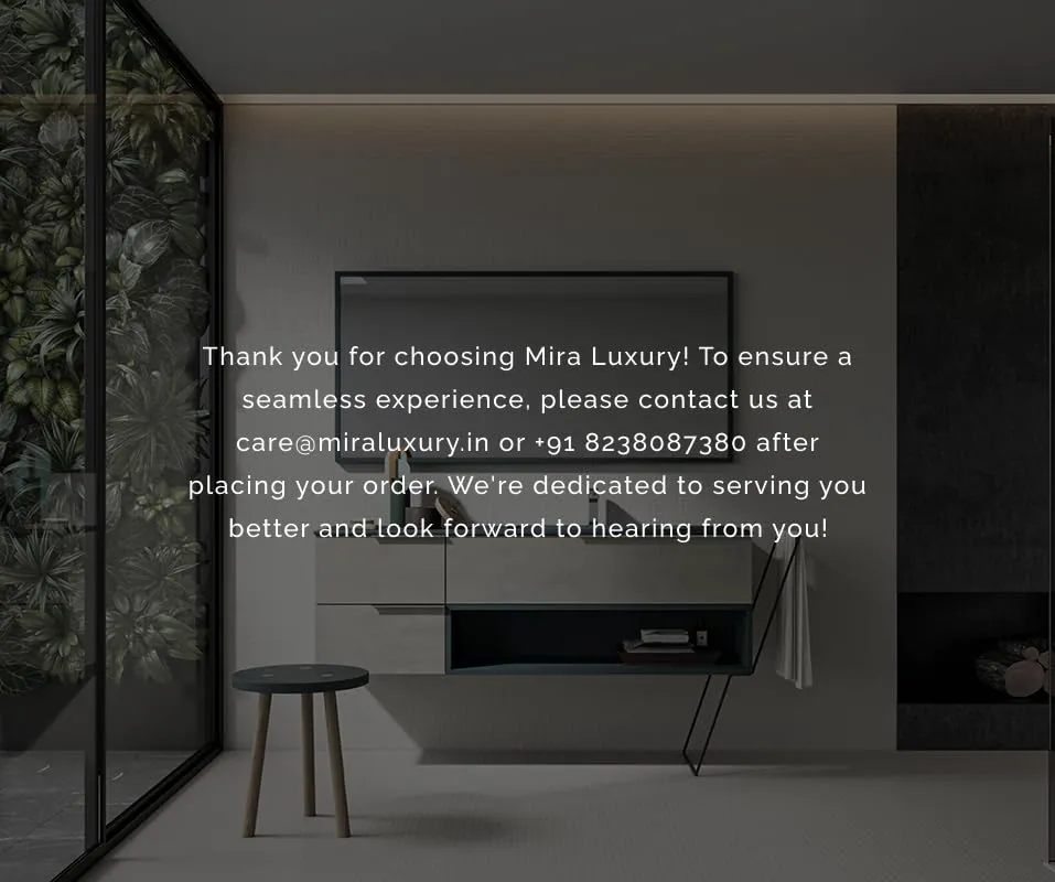 MIRA Luxury Mani 24x24 Square Mirror with Fluted Glass Design, Bathroom-Proof, Easy Hang, and 5-Year Warranty
