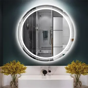 MIRROR WORLD Decorative Wall Mirror for Bathroom, and Bedroom Makeup Room, and Living Room Vanity Mirror with Interior Modern Design and Round Shaped (18x18)