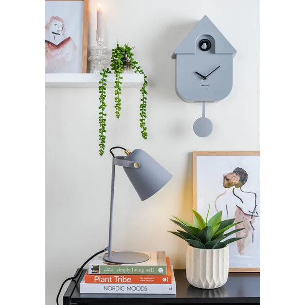 Modern Cuckoo Wall Clock - Grey
