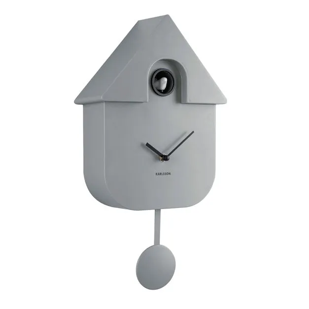Modern Cuckoo Wall Clock - Grey