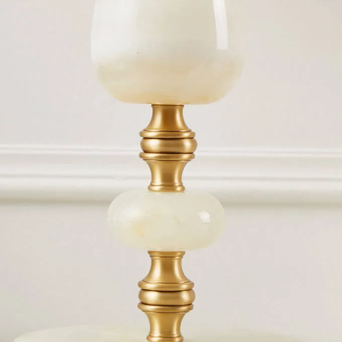 Modern Light Luxury Fabric Fringed Horn 1-Light Table Lamp