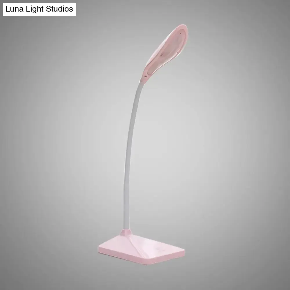 Modern Touch Control LED Desk Lamp - Rechargeable Reading Light in Blue/Pink/White