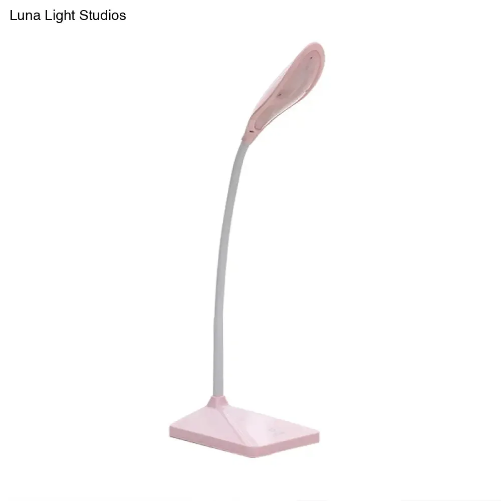 Modern Touch Control LED Desk Lamp - Rechargeable Reading Light in Blue/Pink/White