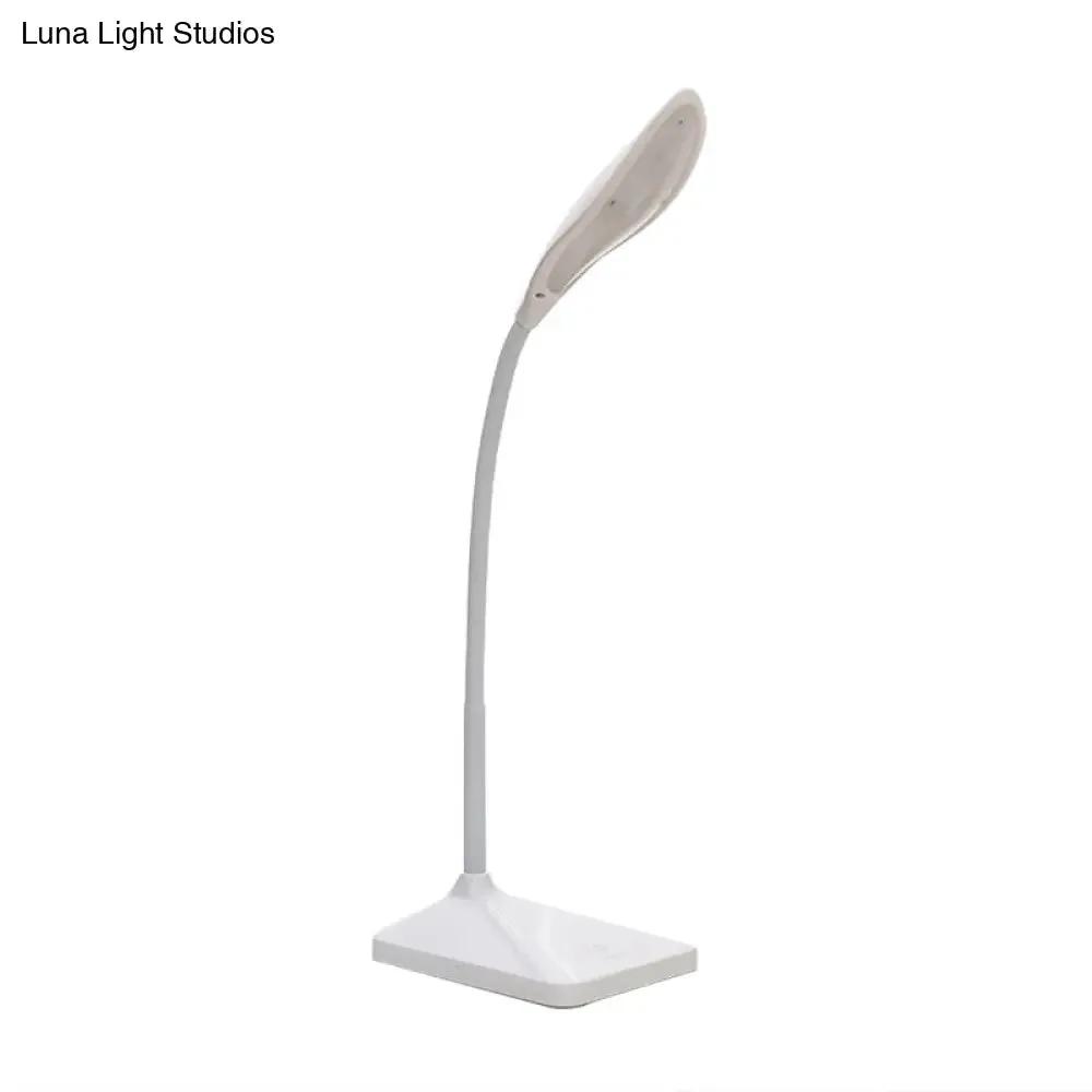 Modern Touch Control LED Desk Lamp - Rechargeable Reading Light in Blue/Pink/White
