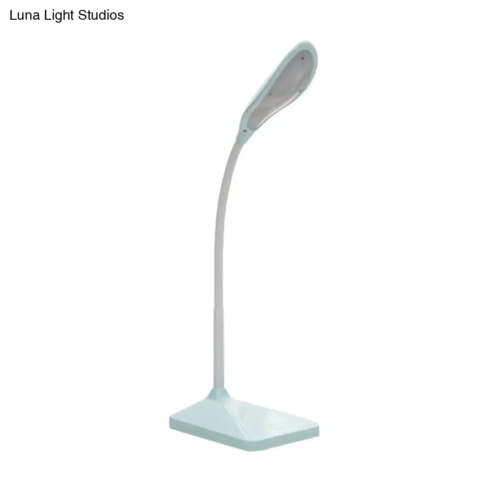Modern Touch Control LED Desk Lamp - Rechargeable Reading Light in Blue/Pink/White