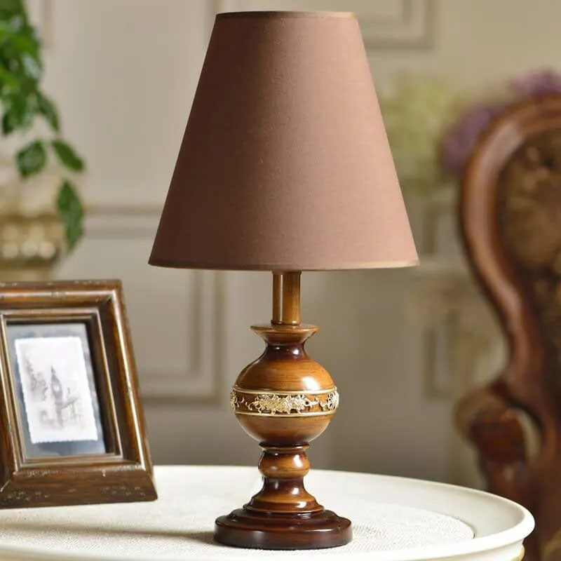 Modern Vintage European Style Resin Round Bottom 1-Light Table Lamp