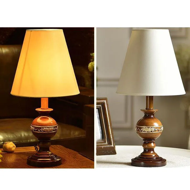 Modern Vintage European Style Resin Round Bottom 1-Light Table Lamp