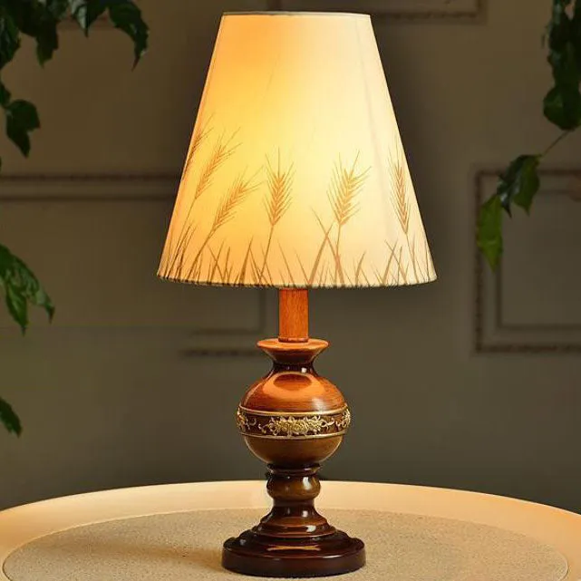 Modern Vintage European Style Resin Round Bottom 1-Light Table Lamp