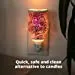 Mosaic Glass Plug-in Fragrance Wax Melt Warmers (Crackled Amber