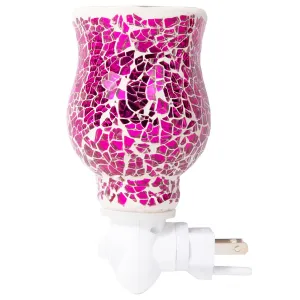 Mosaic Glass Plug-in Fragrance Wax Melt Warmers (Crackled Amber