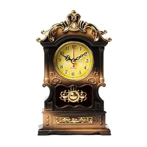 Muellery Decorative Antique Classic Design Analog Table Desk Clock for Your Room Office Living Room TPCA49994