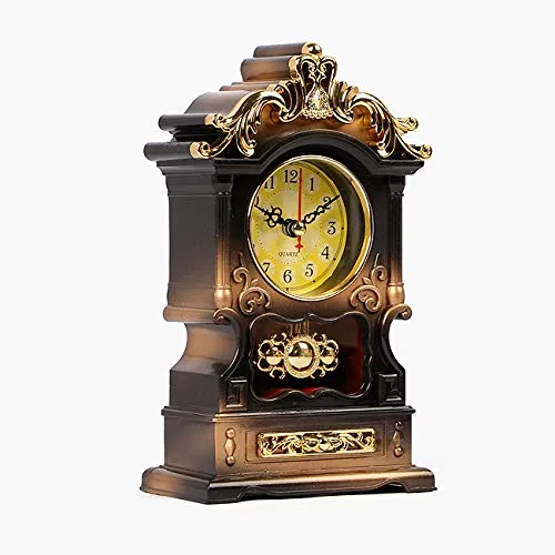 Muellery Decorative Antique Classic Design Analog Table Desk Clock for Your Room Office Living Room TPCA49994