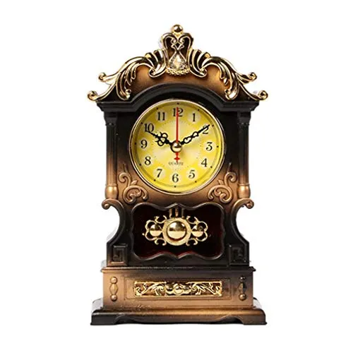 Muellery Decorative Antique Classic Design Analog Table Desk Clock for Your Room Office Living Room TPCA49994