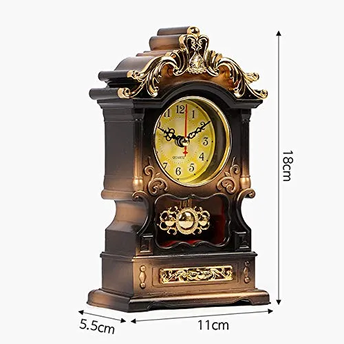 Muellery Decorative Antique Classic Design Analog Table Desk Clock for Your Room Office Living Room TPCA49994
