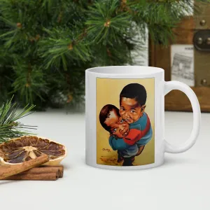 My Brother's Keeper Ceramic Mug  / Coffee or Tea Cup / Black Art / African American Art / Brotherhood / Positive Black Images