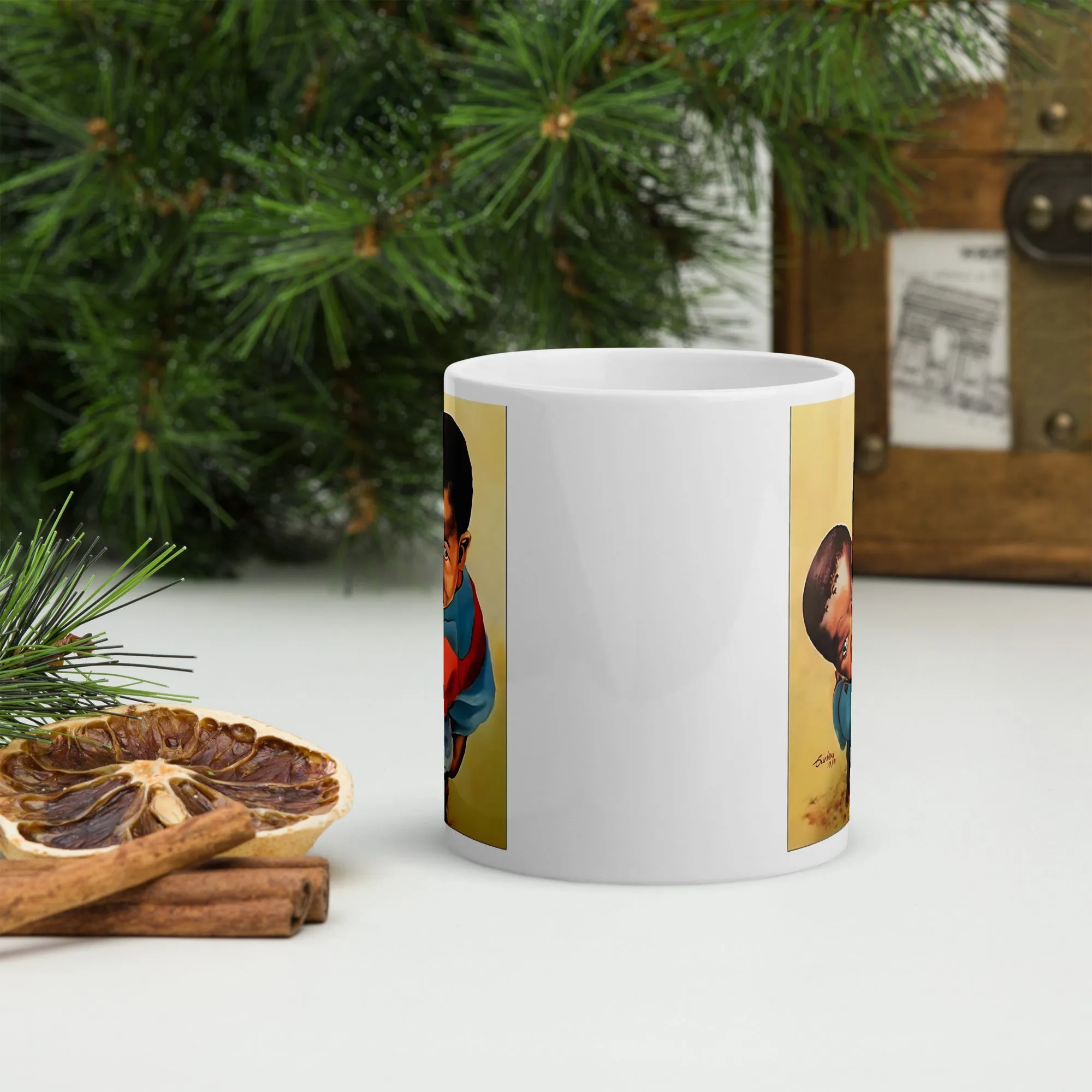 My Brother's Keeper Ceramic Mug  / Coffee or Tea Cup / Black Art / African American Art / Brotherhood / Positive Black Images
