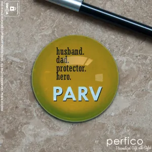 My Husband My Hero © Personalized Glass Paperweight