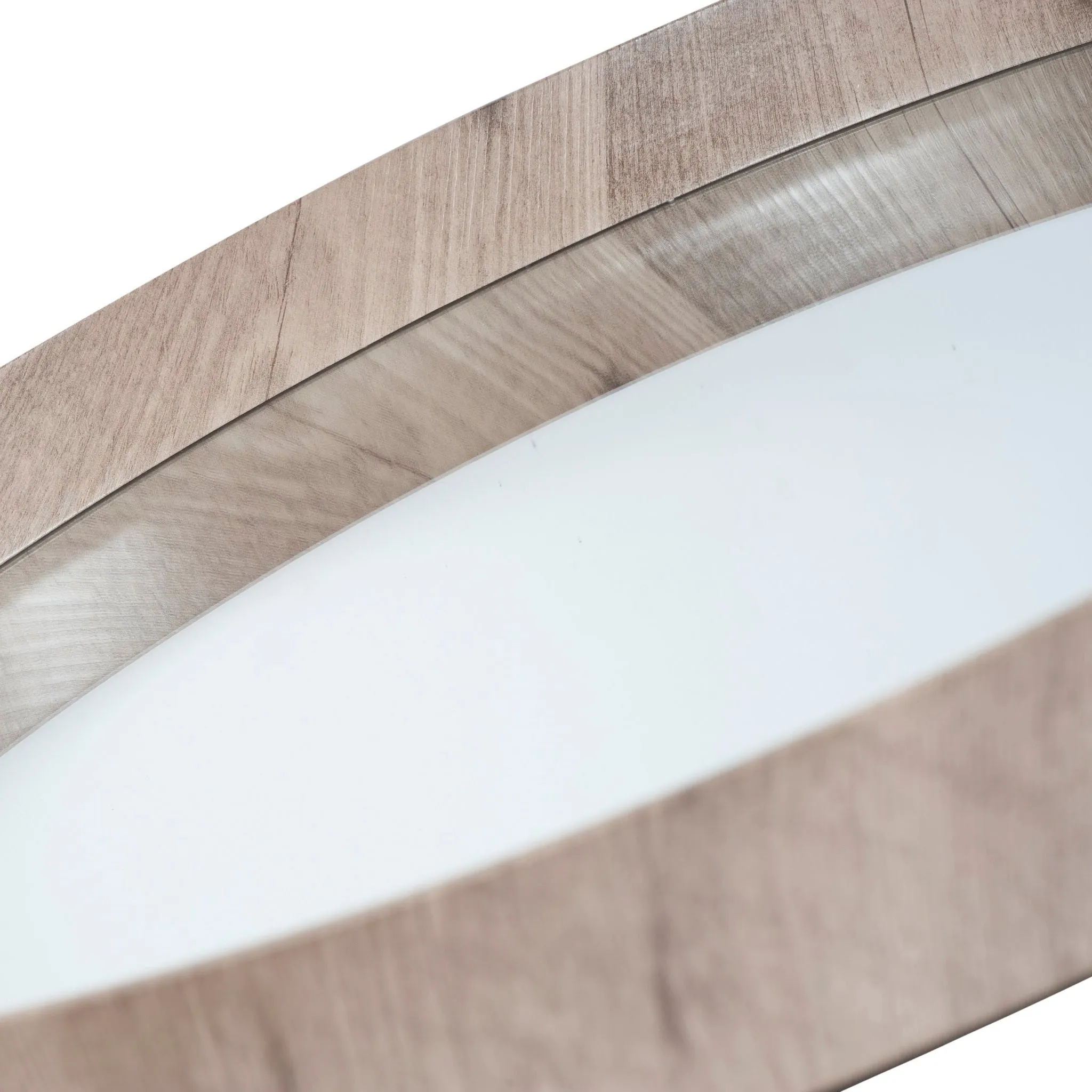 Natural Wood Veneer Round Wall Mirror