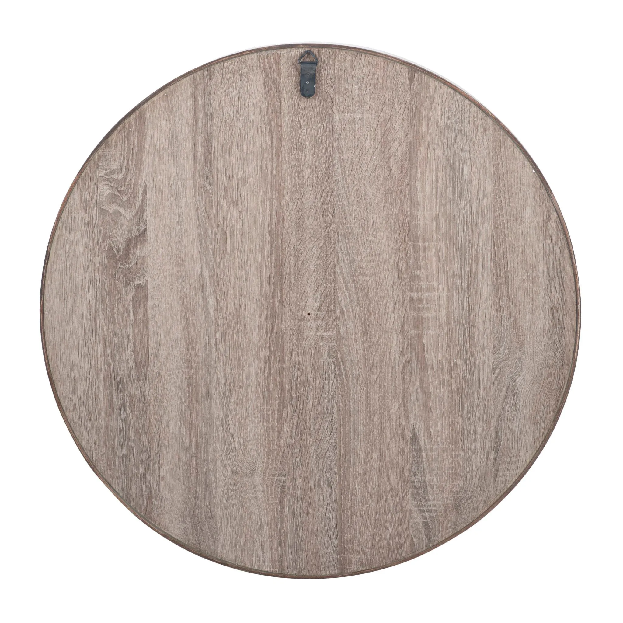 Natural Wood Veneer Round Wall Mirror