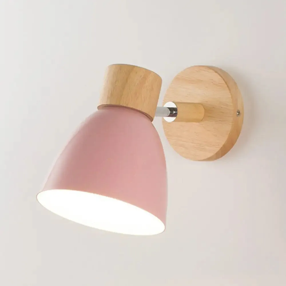 Nordic Style Dome Wall Mount Light - 1-Light Rotatable Bedside Lighting