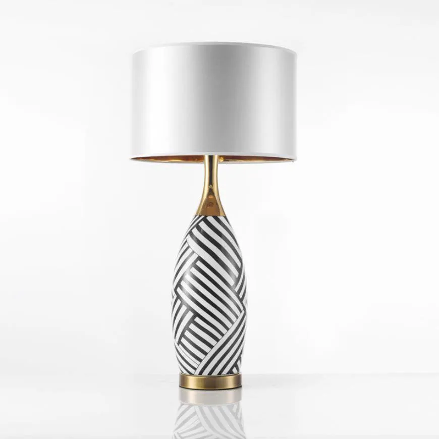 Nordic Vintage Ceramic Metal 1-Light Table Lamp