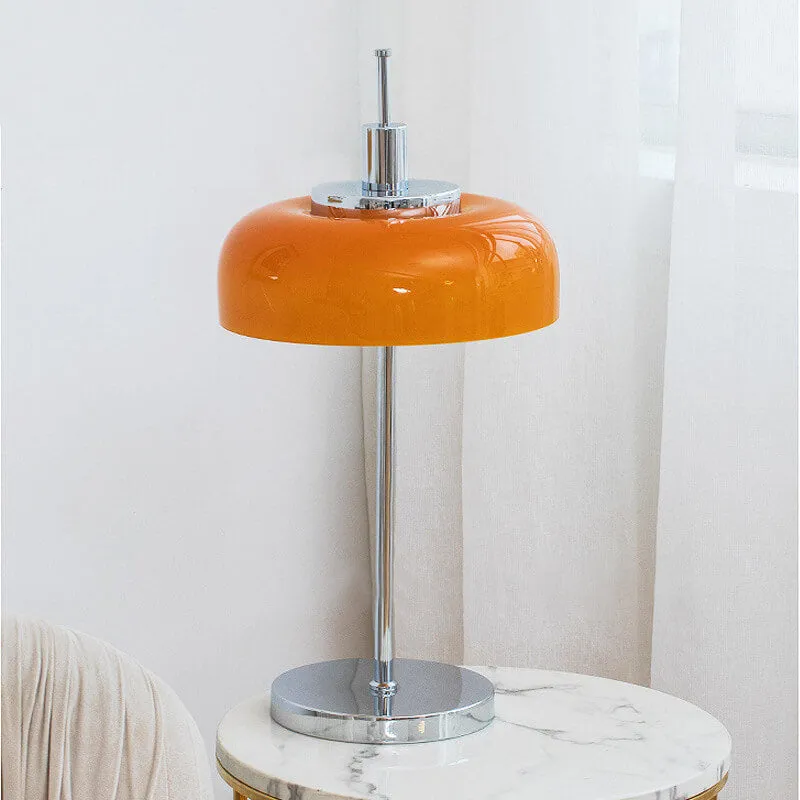 Nordic Vintage Orange Iron Glass 3-Light Table Lamp