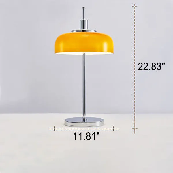 Nordic Vintage Orange Iron Glass 3-Light Table Lamp