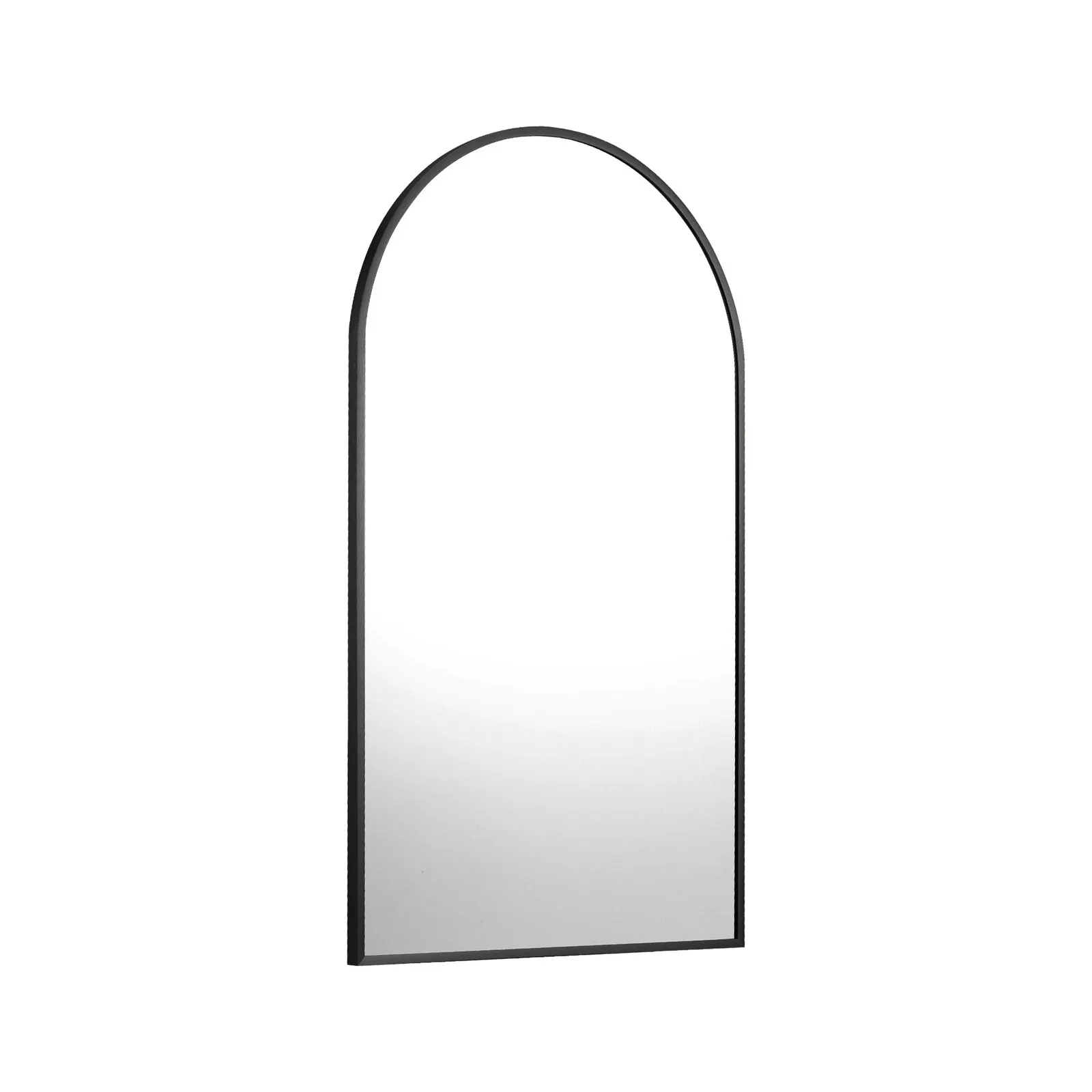 Oikiture Wall Mirrors 86x50cm Arched Makeup Mirror Bathroom Home Decor Black