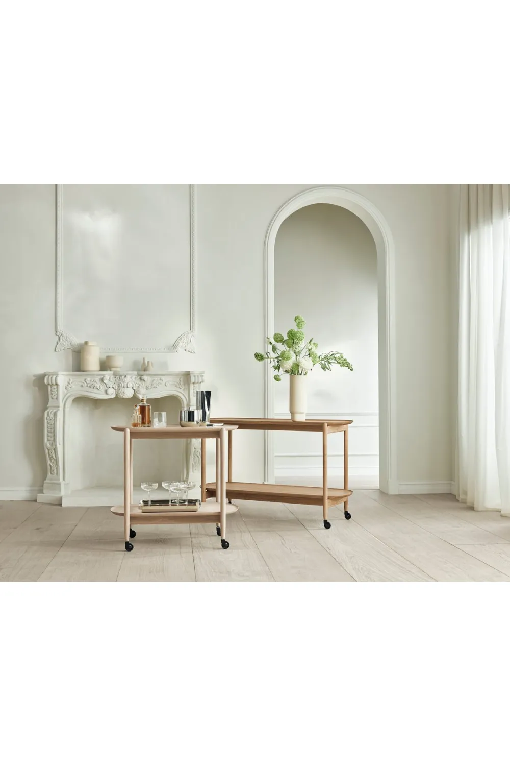 Oiled Oak Bar Trolley L | Bolia Coupe