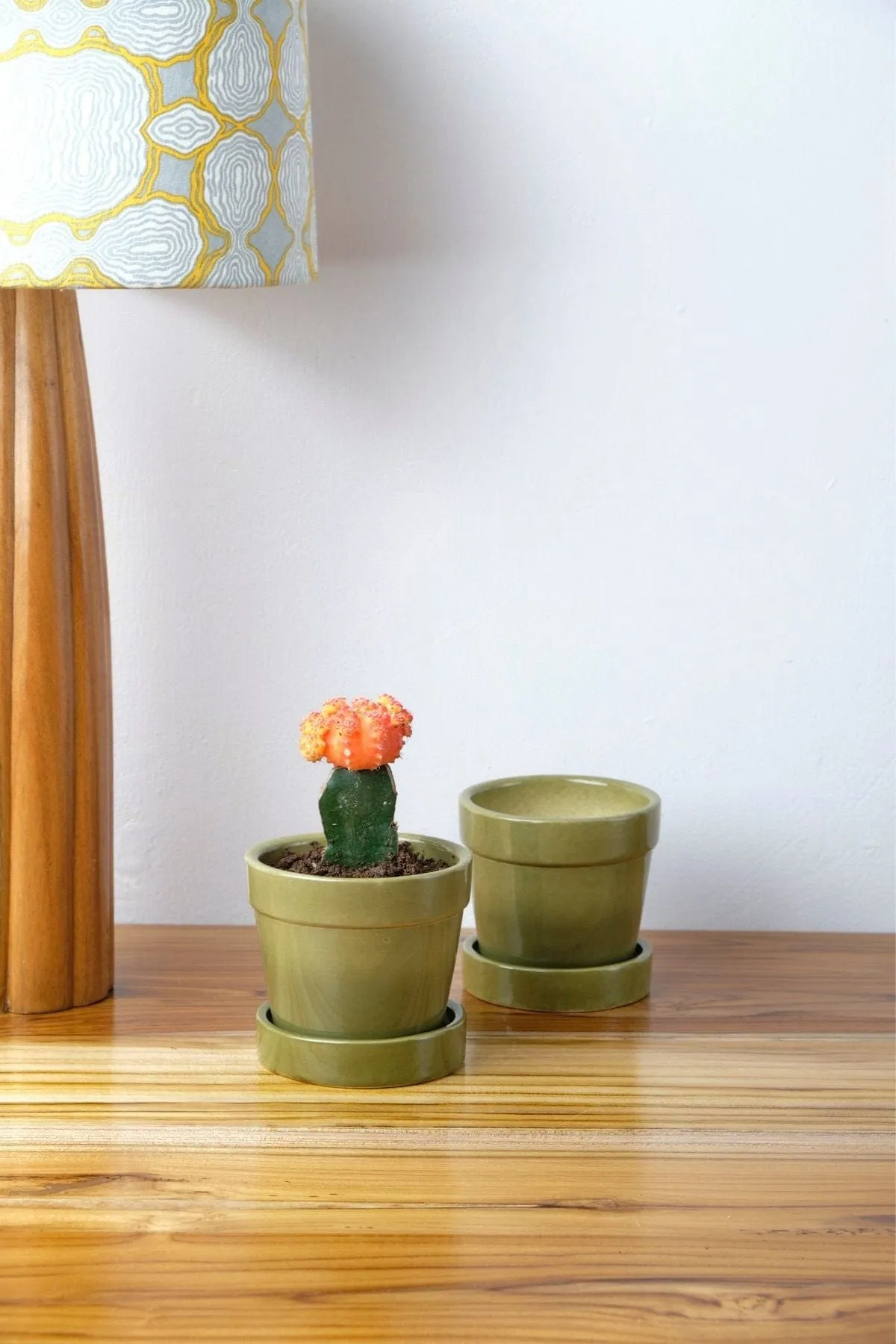 Ombre Olive Green Herb Planter (Set Of 2)