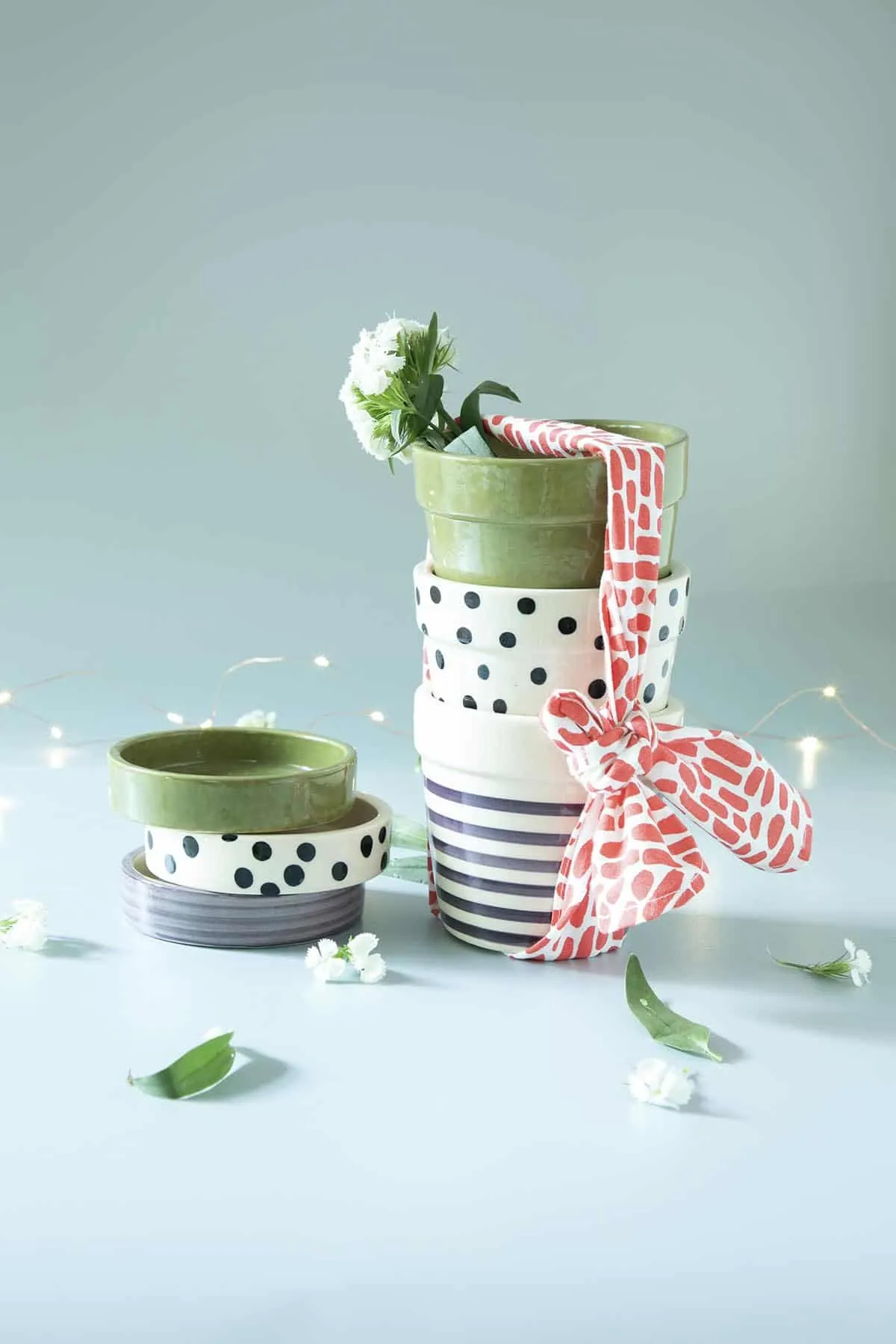 Ombre Olive Green Herb Planter (Set Of 2)