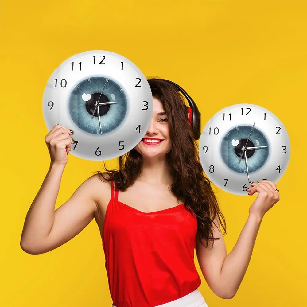 Optician Eye Eyeball Wall Clock Pupil Core Sight View Ophthalmology Wall Decor Novelty Clocks Ophthalmologist Gift