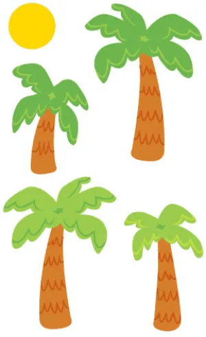 Palm Trees & Sun Stickers