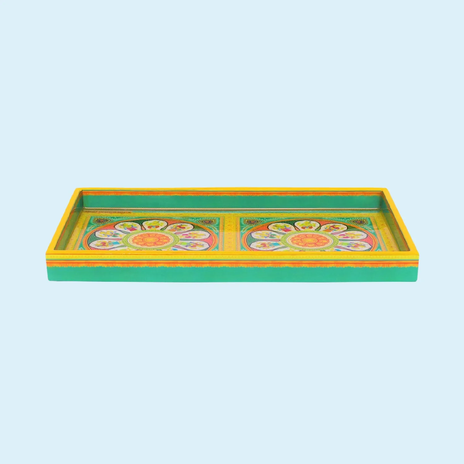 Pattachitra Folk Tales Rectangle Enamel Mini Tray