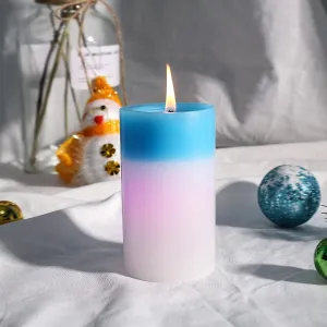 PEGACORN Round Shaped Real Wax Colour Changing Magic Candle, Real Flame Candles with Built-in Colour Changing Light, Useful for Room Decor, Diwali, Christmas, Gifting (Pack of 2)