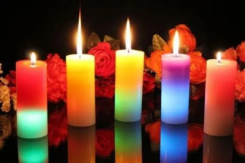 PEGACORN Round Shaped Real Wax Colour Changing Magic Candle, Real Flame Candles with Built-in Colour Changing Light, Useful for Room Decor, Diwali, Christmas, Gifting (Pack of 2)