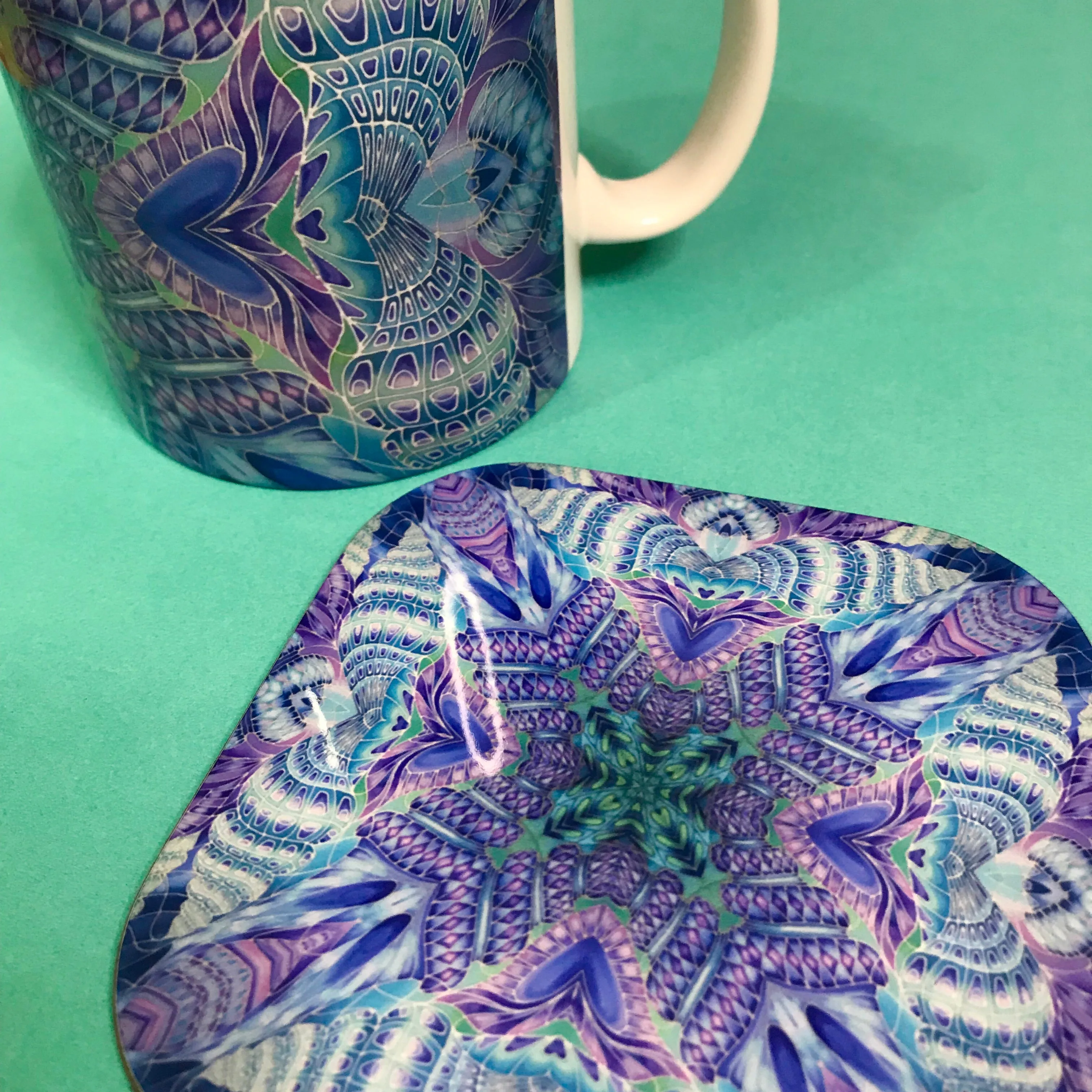 Persian Orchid High Quality Table Mats - Purple Turquoise Green Tableware