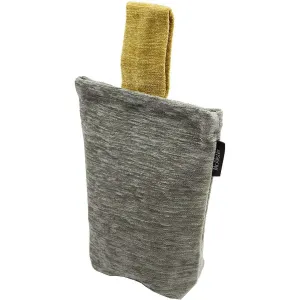 Plain Chenille Contrast Grey   Yellow Door Stop