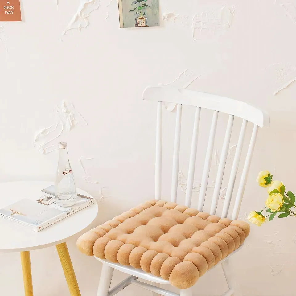 Plush Seat Pad Square Back Cushions 40x42cm