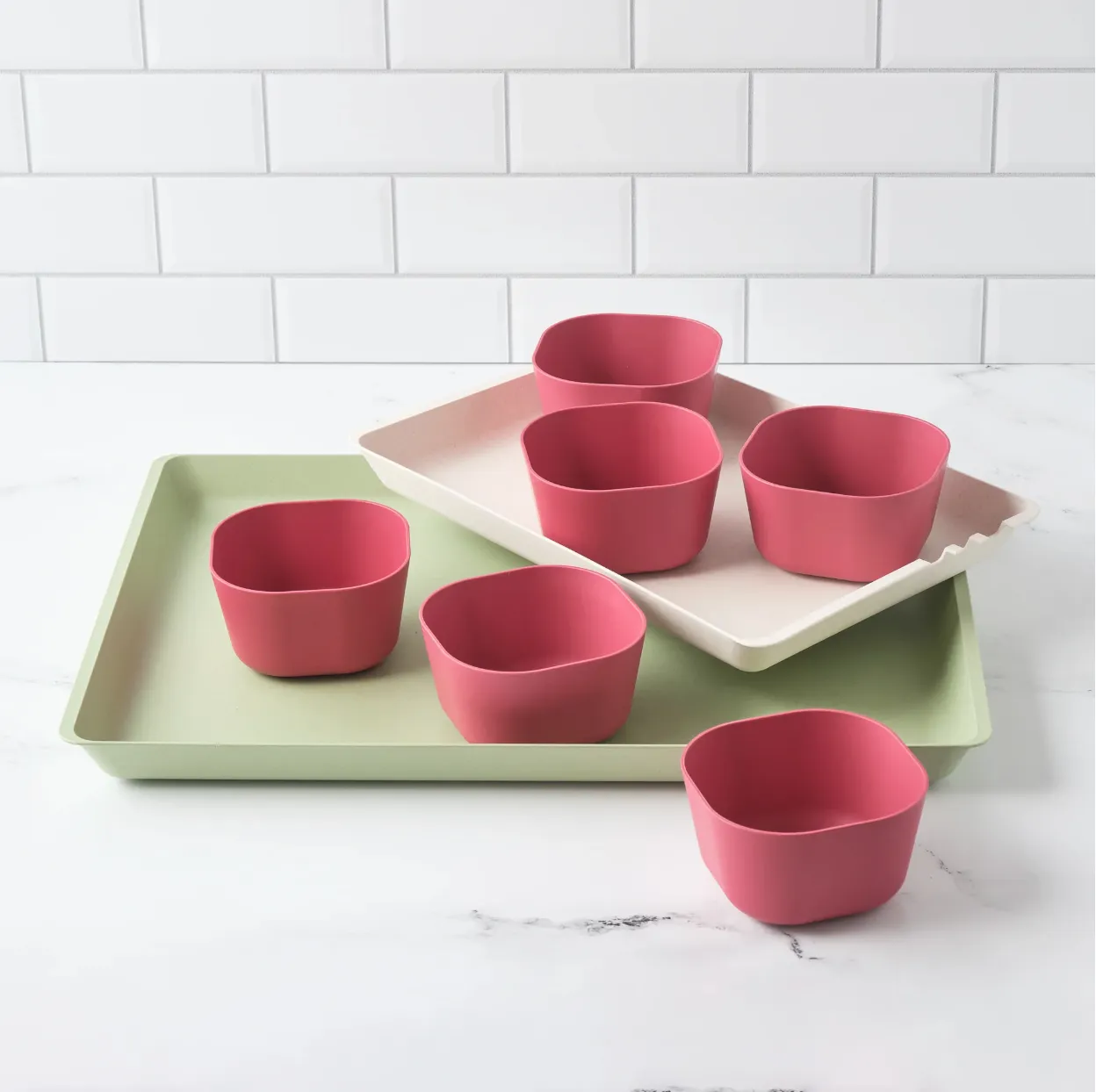Prep 'N Serve Medium White Tray (9"x 13")