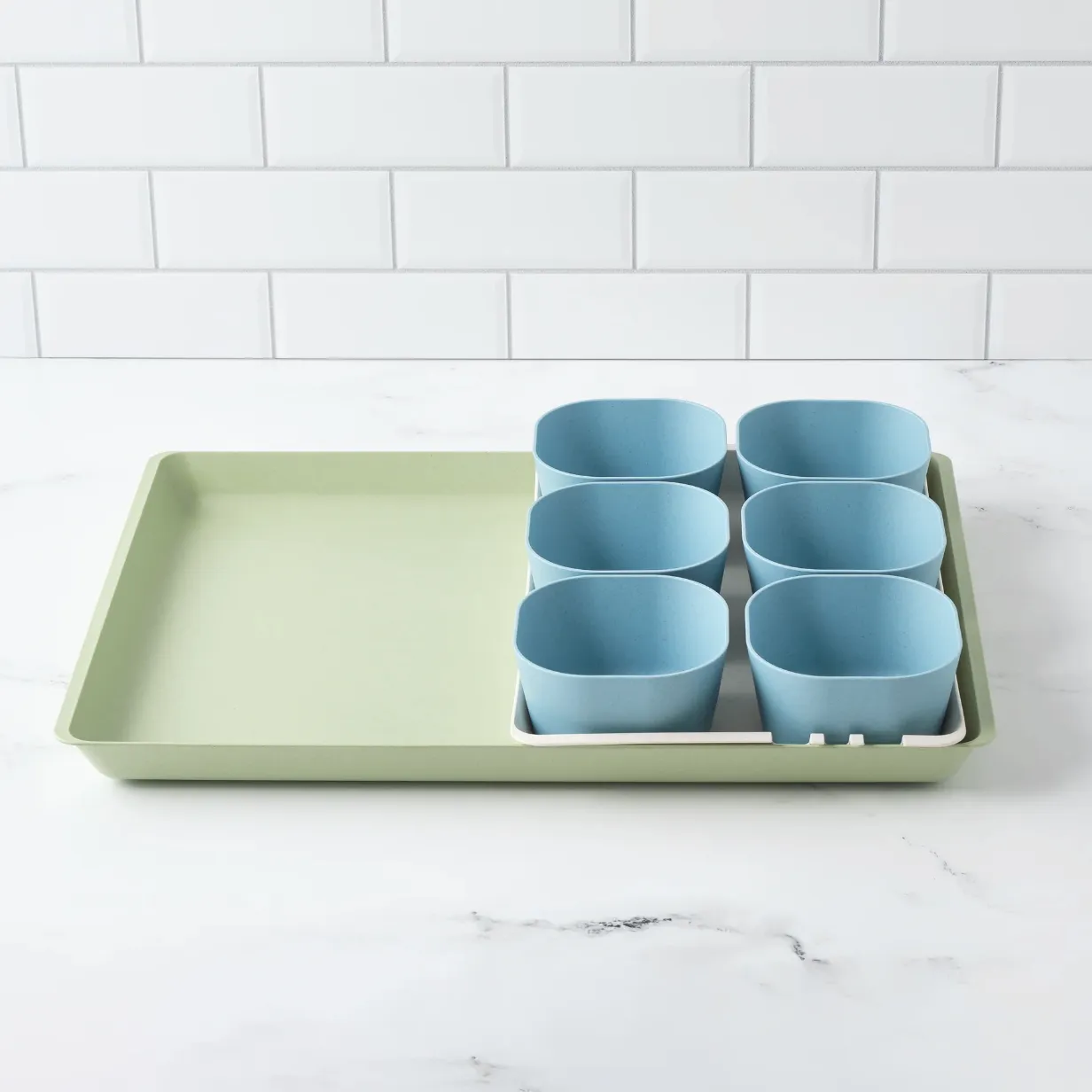 Prep 'N Serve Medium White Tray (9"x 13")