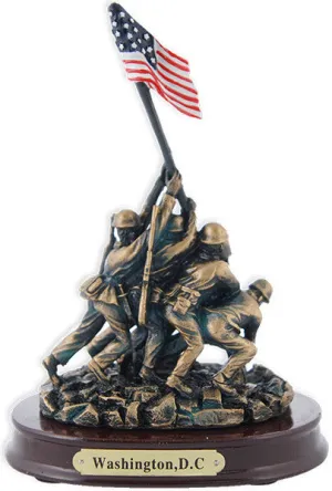 PWDC09 Figurine Wood Base -Iwo Jima Washington DC