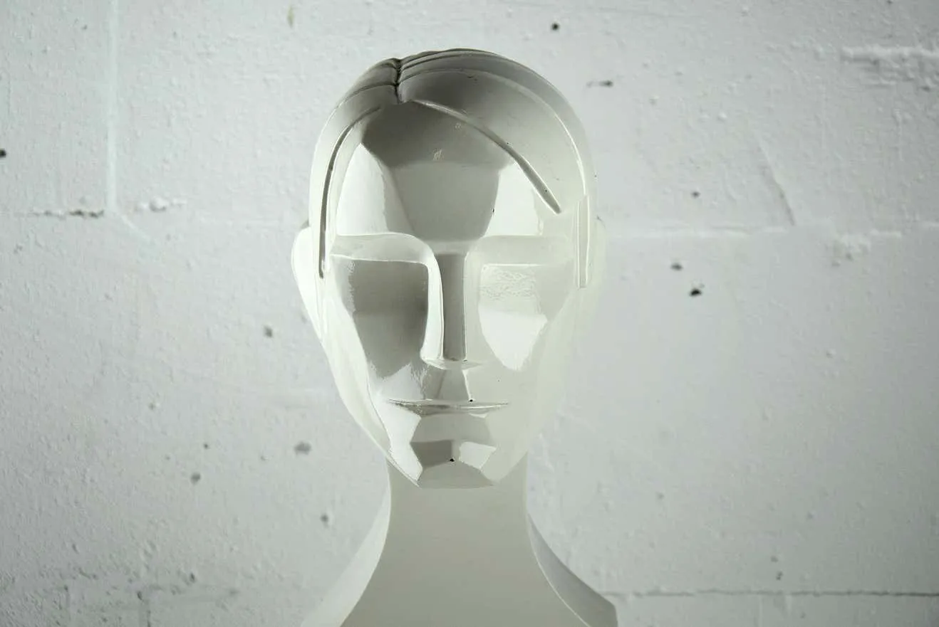 Rare Sophisticated 1970 Buste in Art Deco Style