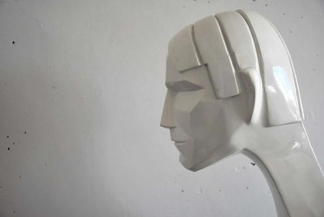 Rare Sophisticated 1970 Buste in Art Deco Style