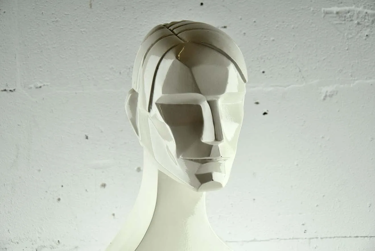 Rare Sophisticated 1970 Buste in Art Deco Style