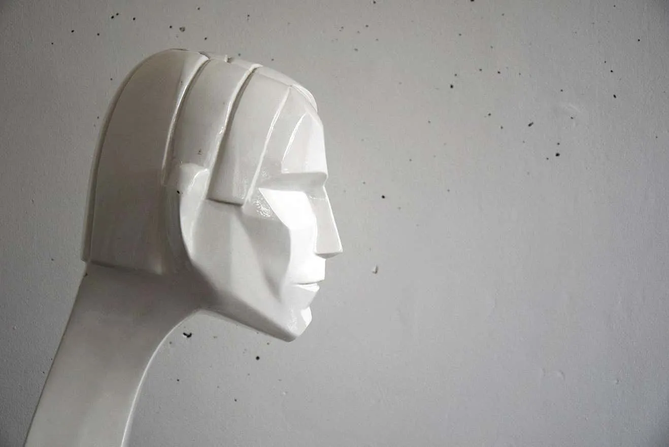 Rare Sophisticated 1970 Buste in Art Deco Style
