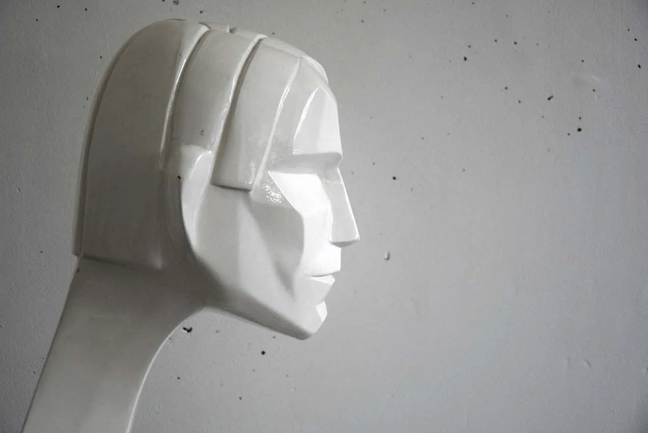 Rare Sophisticated 1970 Buste in Art Deco Style