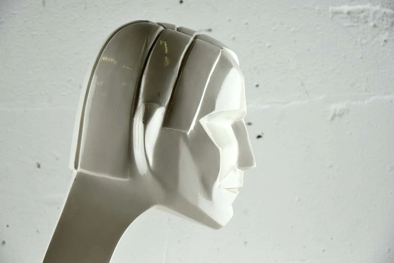 Rare Sophisticated 1970 Buste in Art Deco Style